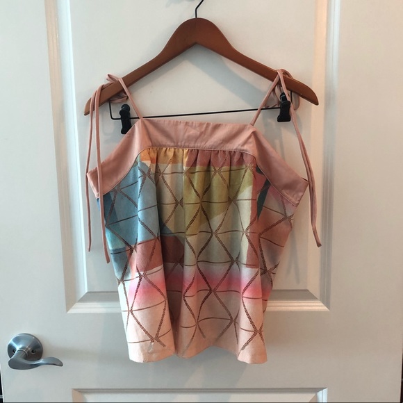 Anthropologie Akemi Kin Abstract Geo Top Size L - Picture 6 of 16